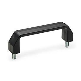 GN 528.4 Bügelgriffe, Kunststoff Farbe: SW - schwarz, RAL 9005, matt