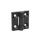 GN 237.3 Heavy Duty Hinges, Stainless Steel Type: A - With Bores for Countersunk Screws
Finish: SW - Black, RAL 9005, textured finish