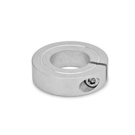 GN 706.2 Anelli di bloccaggio con intaglio, acciaio / alluminio Materiale: AL - Alluminio