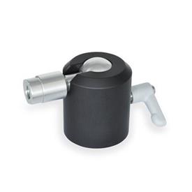 GN 784 Swivel Ball Joints, Aluminum Type: A - Ball with internal thread<br />Identification No.: 1 - Clamping with adjustable hand lever