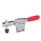 GN 820.1 Attrezzi di serraggio rapido, acciaio INOX, leva di azionamento orizzontale, con base di fissaggio verticale Materiale: NI - Acciaio INOX
Tipo: NC - Braccio di bloccaggio a forcella, con due rondelle flangiate e vite di bloccaggio GN 708.1
