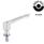 GN 305 Adjustable Hand Levers, Stainless Steel, DGUV certified, with External Thread, Hygienic Design Material (Sealing ring): H - HNBR