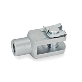 GN 751 Fork Joints, Steel Material: ST - Steel<br />Type: SL - Pin with SL-shaft safety (only for d<sub>1</sub> = 4...16)