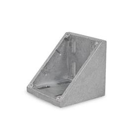 GN 30b Winkel, Aluminium, für Aluprofile (b-Baukasten) Form: A - ohne Zubehör<br />Oberfläche: AB - blank<br />Größe: 60x60/80x80/90x90