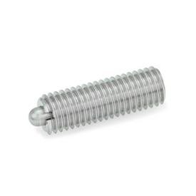 GN 616.1 Spring Plungers, Stainless Steel, with Sealed Bolt 