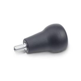 GN 597.1 Drehbare Softline-Pilzgriffe, Kunststoff 