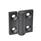 GN 437.3 Hinges, Zinc Die Casting, with Spring-Loaded Return Type: R2 - Spring-loaded return, opening, medium spring force
Color: SW - Black, RAL 9005, textured finish