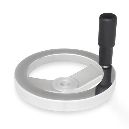 Spoked Handwheels GN 322: Aluminum, Plain, Rim Polished