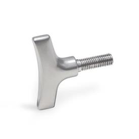 GN 8350 Wing Screws, Stainless Steel Finish: MT - Matte shot-blasted finish