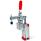 GN 862.1 Toggle Clamps, Pneumatic, with Additional Manual Operation Type: CPVS - Forked clamping arm, with two flanged washers and clamping screw GN 708.1