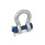 GN 585 Shackles, Steel, Cranked Version Type: B - Bolt with nut and split pin