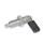 GN 721.6 Cam Action Indexing Plungers, Stainless Steel, with Locking Function, with 180° Limit Stop Type: LBK - Left-hand lock, with plastic cap, with lock nut