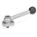 GN 918.5 Eccentrical Cams, Radial Clamping, Stainless Steel Type: KV - With ball lever, angular (serration)
Clamping direction: L - By anti-clockwise rotation