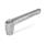 GN 300.1 Adjustable Hand Levers, Zinc Die Casting, Insert Stainless Steel, with Internal Thread / Reamed Hole Color: RH - Uncoated