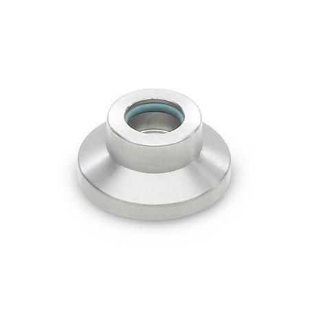 Bases de apriete GN 631.5: Acero inoxidable, para piezas normalizadas con cabeza esférica