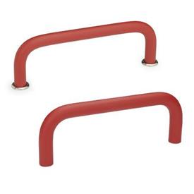 GN 425 Bügelgriffe, Aluminium Werkstoff: AL - Aluminium<br />Oberfläche: RS - rot, RAL 3000, strukturmatt