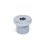 Threaded Plugs, Steel / Stainless Steel, with Collar and Internal Hex