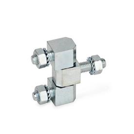 GN 129 Hinges, Steel, Consisting of Two or Three Parts Type: D - Consisting of three parts