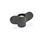 GN 640 Wing Nuts, Plastic, Threaded Bushing Brass, Small Type Type: D - With threaded through bore