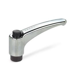 GN 603.4 Adjustable Hand Levers, Chrome Plated, Threaded Bushing Brass 