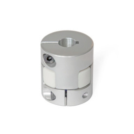 GN 2240 Elastomer Jaw Couplings with Clamping Hub Bore code: K - With keyway (from d<sub>1</sub> = 30)<br />Hardness: WS - 92 Shore A, white