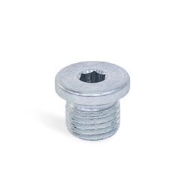 DIN 908 Threaded Plugs, Steel / Stainless Steel, with Collar and Internal Hex Material: ST - Steel<br />Type: A - Without sealing ring