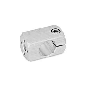 GN 478 Attachment Mounting Clamps, Aluminum Finish: MT - Matte finish, tumbled