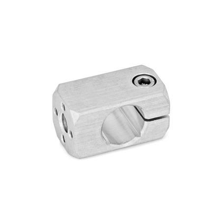 GN 478 Attachment Mounting Clamps, Aluminum Finish: MT - Matte finish, tumbled