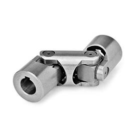 DIN 808 Universal Joints with Friction Bearing Bore code: K - With keyway DIN 6885-1 P9<br />Type: DG - Double, friction bearing