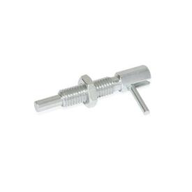 GN 7017 Indexing Plungers, Steel Type: CK - With rest position, with lock nut<br />Material: ST - Steel