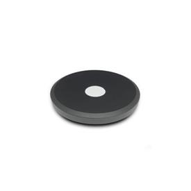 GN 9234 Handwheels, Aluminum, Powder Coated, for Linear Actuators Type: A - Without handle<br />Finish: SW - Black, RAL 9005, textured finish<br />d<sub>2</sub>: 50...63 - Disk handwheel