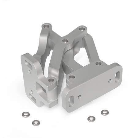 Cerniera a snodi multipli GN 7241: Alluminio, nascoste, angolo di apertura 90°
