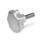 GN 6336.5 Sterngriffschrauben, Aluminium, Gewindezapfen Edelstahl Oberfläche: AM - gleitgeschliffen