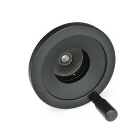 GN 323.8 Disk Handwheels, for Position Indicators GN 000.8 / GN 000.3 Type: R - With revolving handle