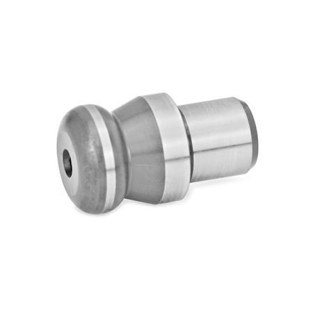 GN 6322 Workholding Bolts with Ball-Type Shoulder Type: B - Workholding bolt, high, cylindrical