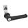 GN 115 Latches, Zinc Die Casting, with Operating Elements, Housing Collar Black Type: LG - With lever handle
