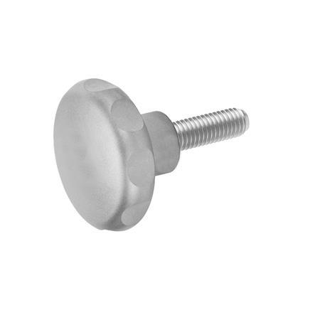 GN 5335 Stainless Steel Star Knobs with Threaded Stud, AISI 303 