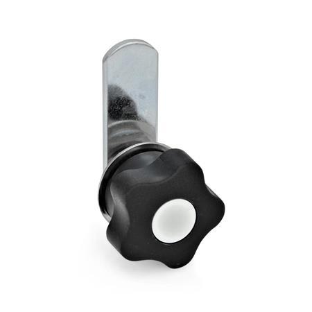 Latches GN 217: Knob Plastic / Latch Arm Steel, Operation with Star Knob with / without Lock