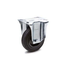 GN 22873 Medium Duty Casters, Wheel Tread Rubber, Wheel Core Polypropylene, Light Version Bearing type: G - Friction bearing<br />Type (bracket): B - Rigid bracket<br />Coding: L - Light version<br />Material (bracket): ST - Steel sheet metal, zinc plated