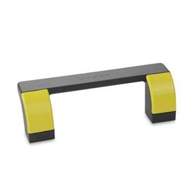 GN 630.1 Cabinet U-Handles, Plastic Color of the cover cap: DGB - Yellow, RAL 1021, shiny finish