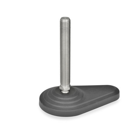 Leveling Feet GN 445.5: Threaded Stud Stainless Steel, Footplate Plastic