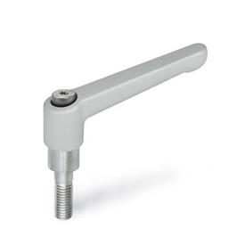 GN 911 Adjustable Hand Levers, for Tube Clamp Connectors / Linear Actuator Connectors 