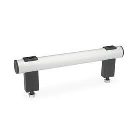 GN 666.1 Tubular Handles, Tube Aluminum / Stainless Steel Finish: EL - Anodized, natural color