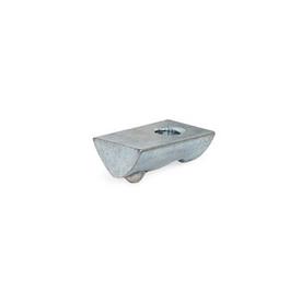 GN 50i Tasseaux, acier / inox, pour profilés en aluminium (système modulaire de type i) Matériau/Finition: SZ - Acier zingué, passivé bleu<br />Type: N - Sans protection anti-torsion