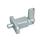 GN 722.2 Spring Latches, Steel, with Flange for Surface Mounting Type: A - Latch position right-angled to mounting holes
Finish: ZB - Zinc plated, blue passivated