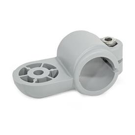 GN 278.9 Swivel Clamp Connectors, Plastic Type: OZ - Without centring step (smooth)<br />Color: GR - Gray, RAL 7040, matt finish