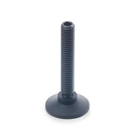 GN 638 Ball Jointed Leveling Feet, Plastic / Steel 