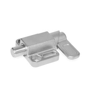 GN 722.3 Spring Latches, Stainless Steel, with Flange for Surface Mounting Type: L - Left indexing cam