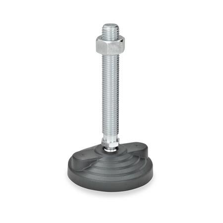 Zinc Plated and Blue Passivated Finish Winco 440.1-80-M10-60-KR Series GN 440.1 Carbon Steel Leveling Feet with Fixing Lug and Plastic Base Cap J.W Metric Size 60mm Thread Length Inc. M10 x 1.5 Thread Size 80mm Base Diameter Zinc Plated and Blue Passivated Finish Winco 440.1-80-M10-60-KR Series GN 440.1 Carbon Steel Leveling Feet with Fixing Lug and Plastic Base Cap J.W Metric Size 60mm Thread Length Inc. M10 x 1.5 Thread Size 80mm Base Diameter