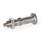 GN 818 Stainless Steel Indexing Plungers, AISI 316, with Rest Position Type: CKN - With stainless steel knob, with lock nut